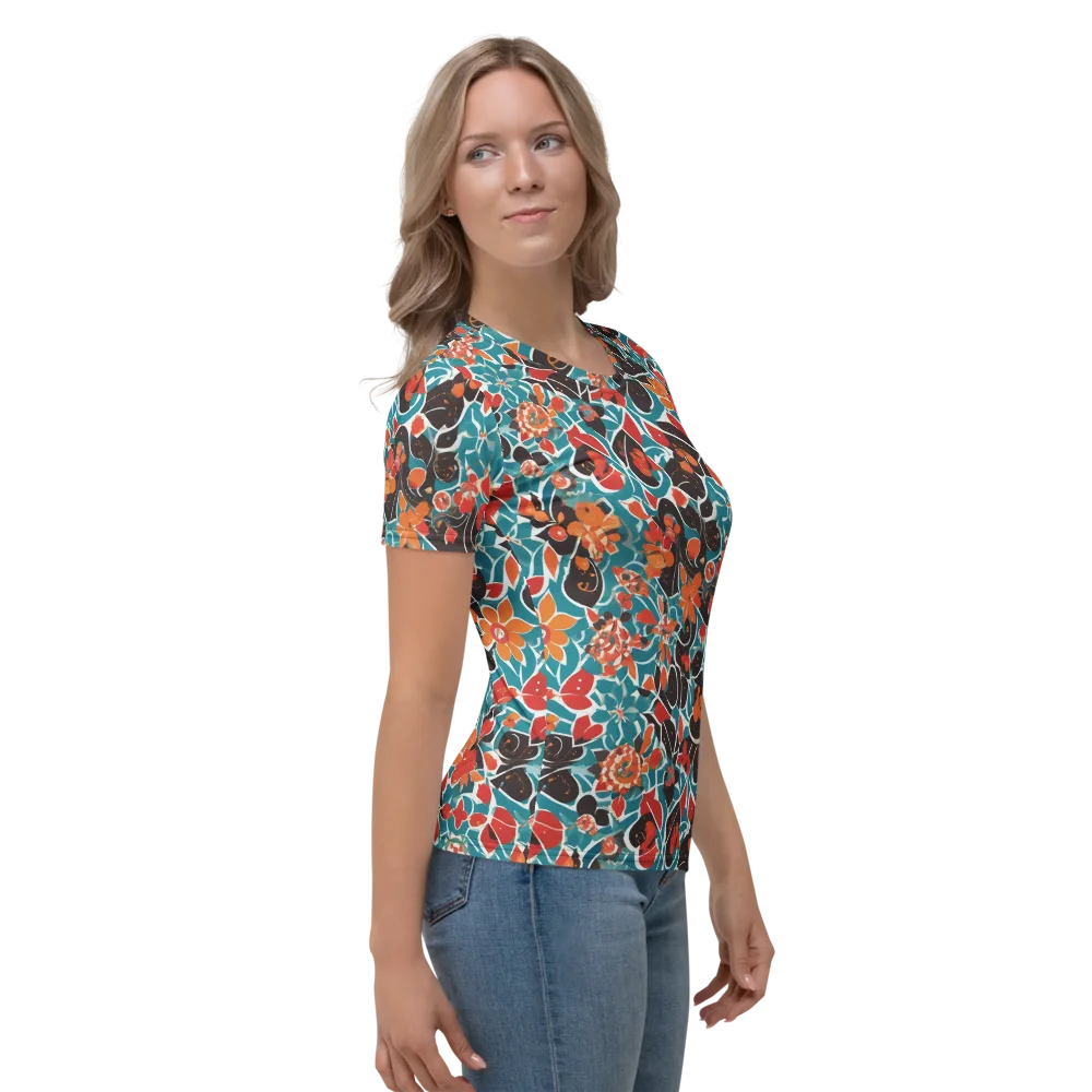 Carmine Canopy on Women's Crew Neck T-Shirt — Right