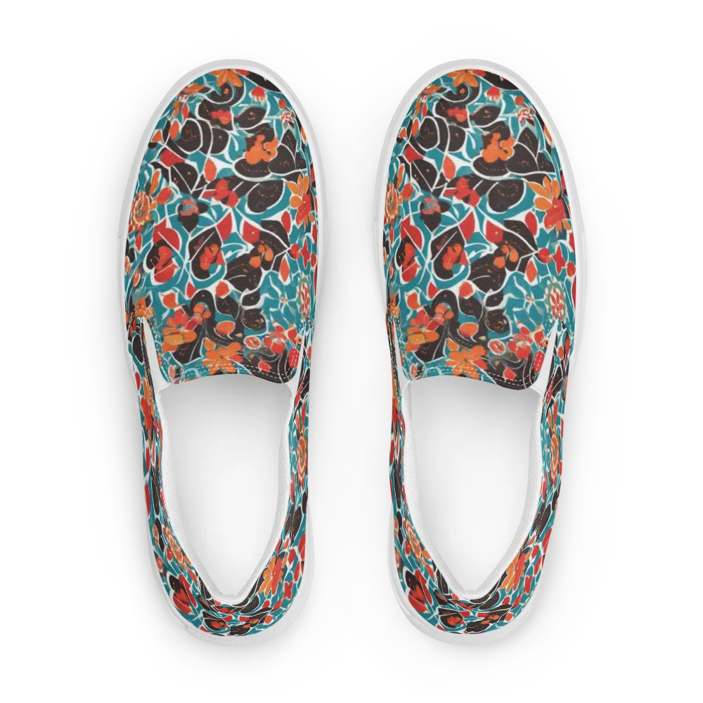 Carmine Canopy on Men's Slip-On Canvas Shoes — Front