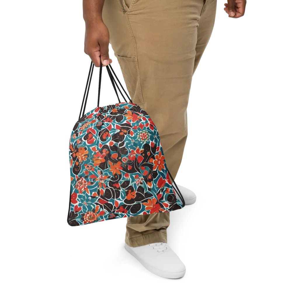 Carmine Canopy on Drawstring Bag — Front
