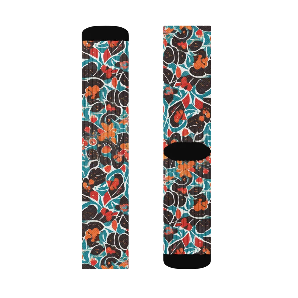 Carmine Canopy on Socks — Left Sock