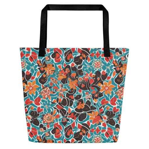 Carmine Canopy on a Large Tote Bag W/ Pocket