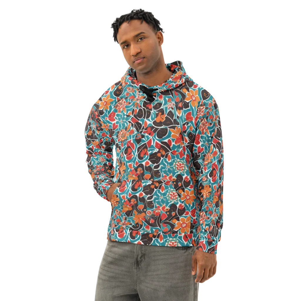Carmine Canopy on Cotton Hoodie — Left Front