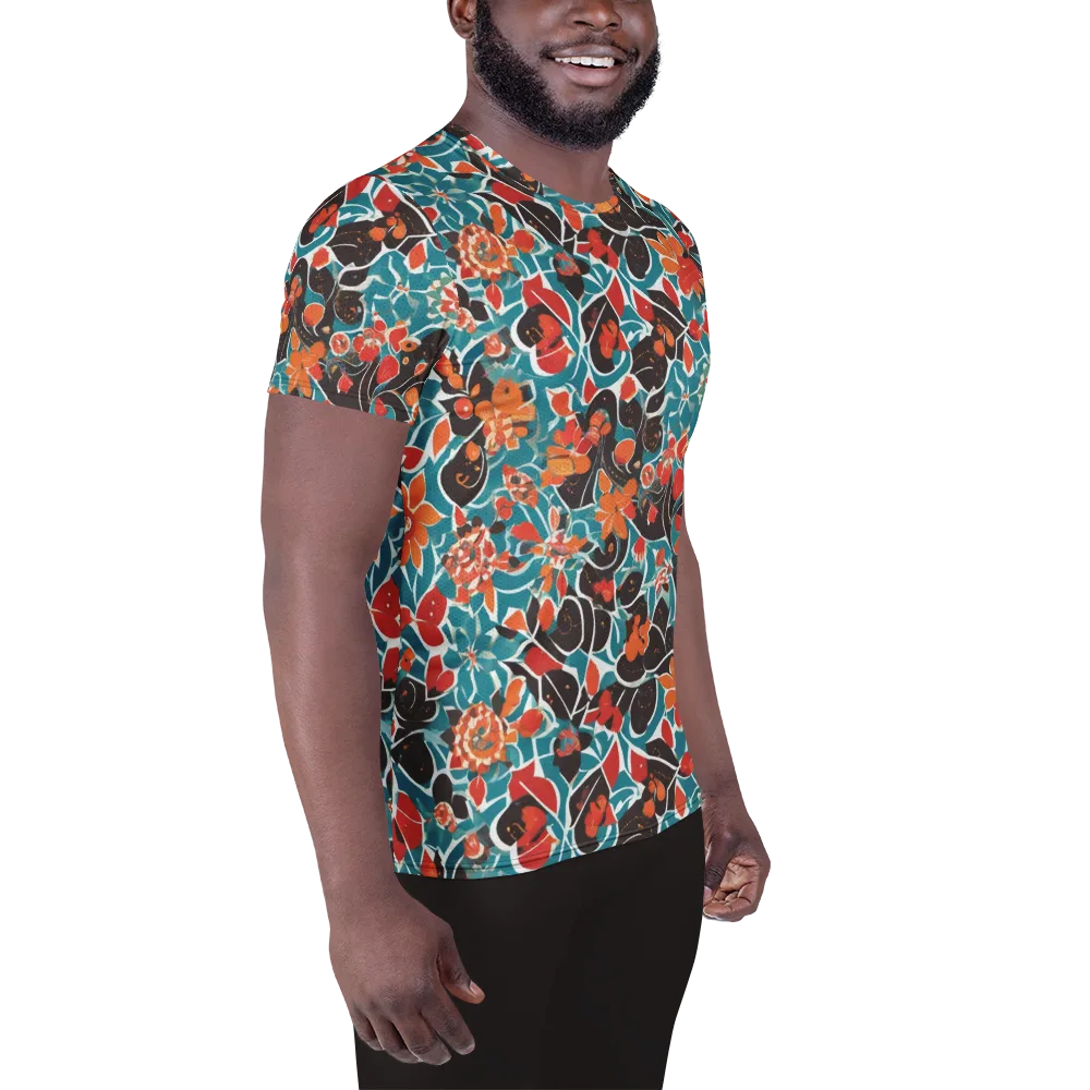 Carmine Canopy on Men's Athletic T-Shirt — Right