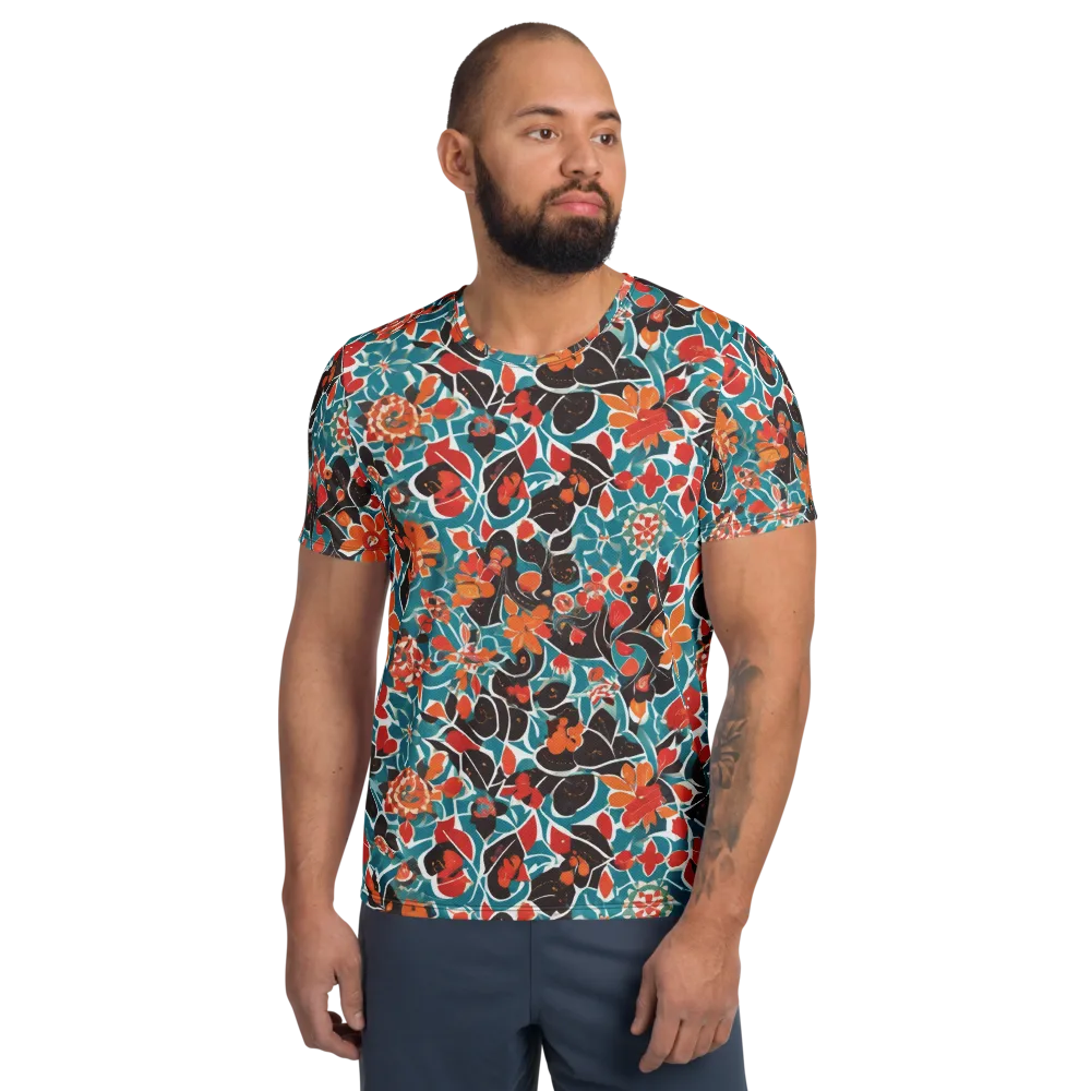 Carmine Canopy on Men's Athletic T-Shirt — Front