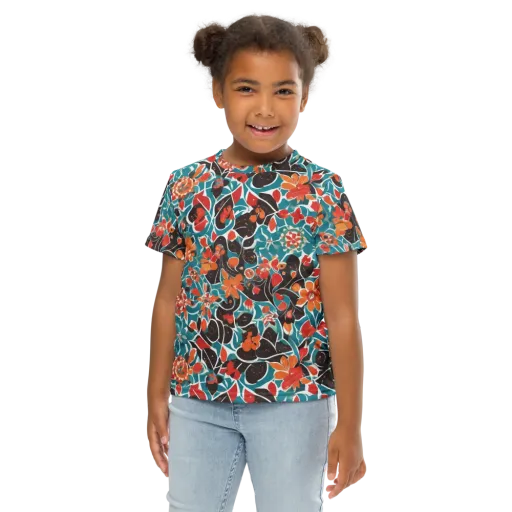 Carmine Canopy on a Kids Crew Neck T-Shirt