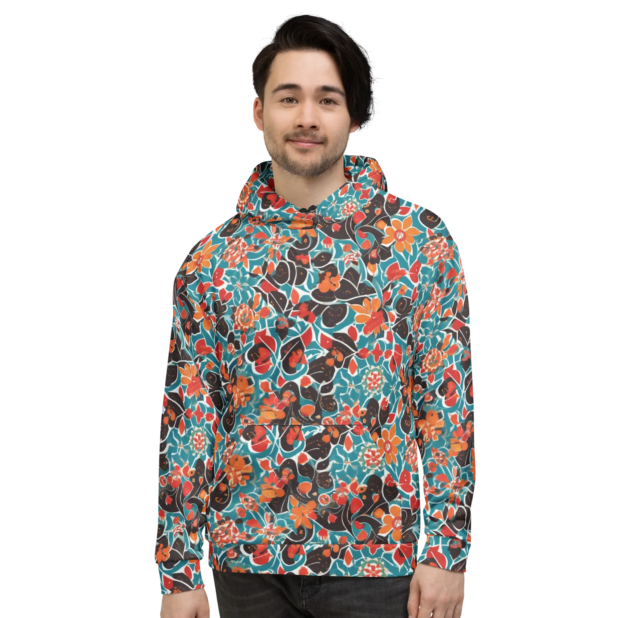 Carmine Canopy on Hoodie — Front