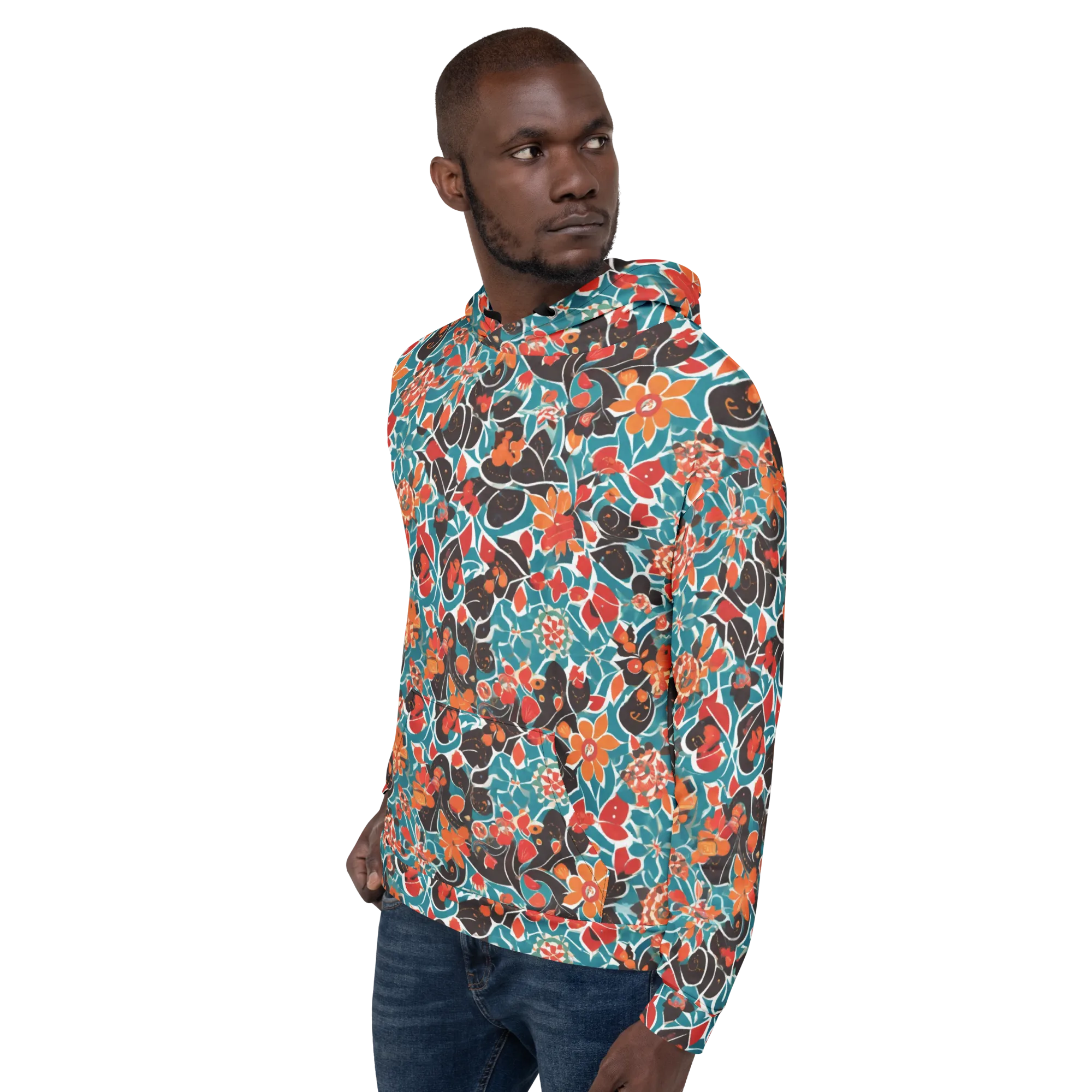Carmine Canopy on Hoodie — Left
