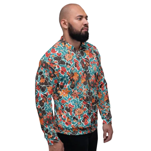 Carmine Canopy on a Bomber Jacket
