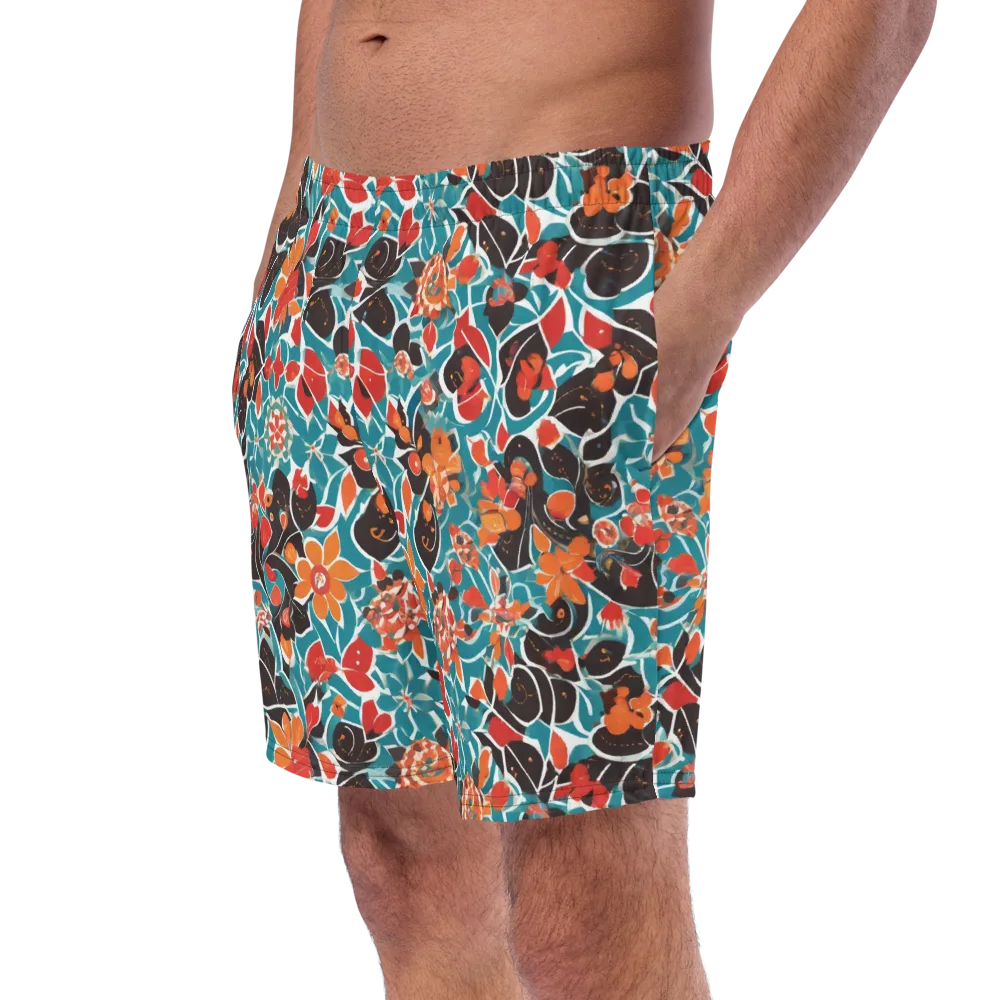 Carmine Canopy on Swim Trunks — Left Front