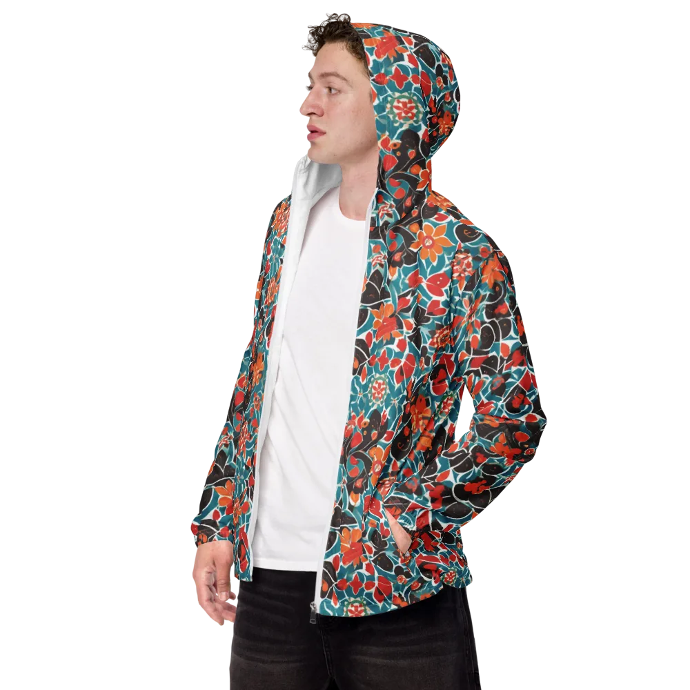 Carmine Canopy on Men's Windbreaker — Left Front