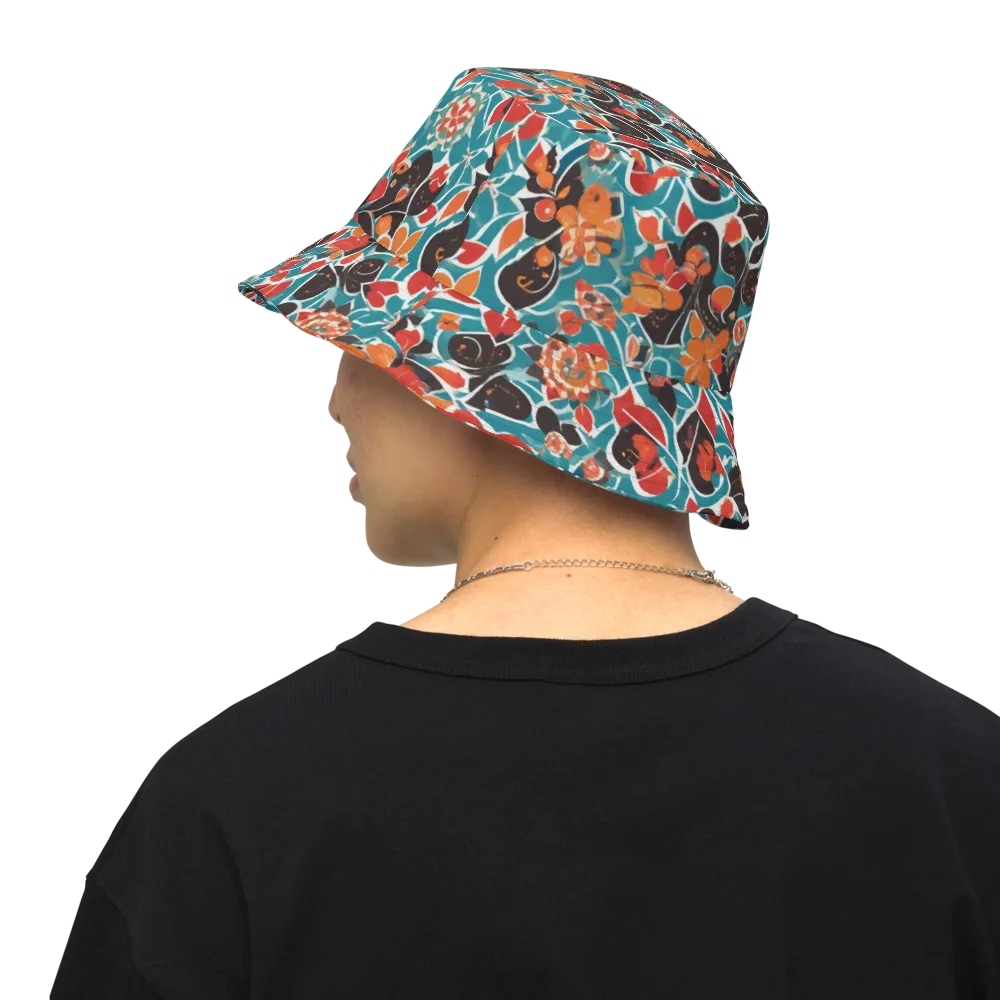 Carmine Canopy on Reversible Bucket Hat — Back Inside