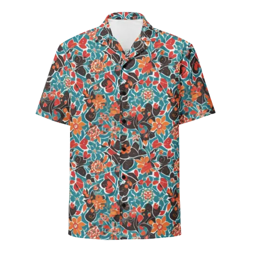 Carmine Canopy on a Button Shirt