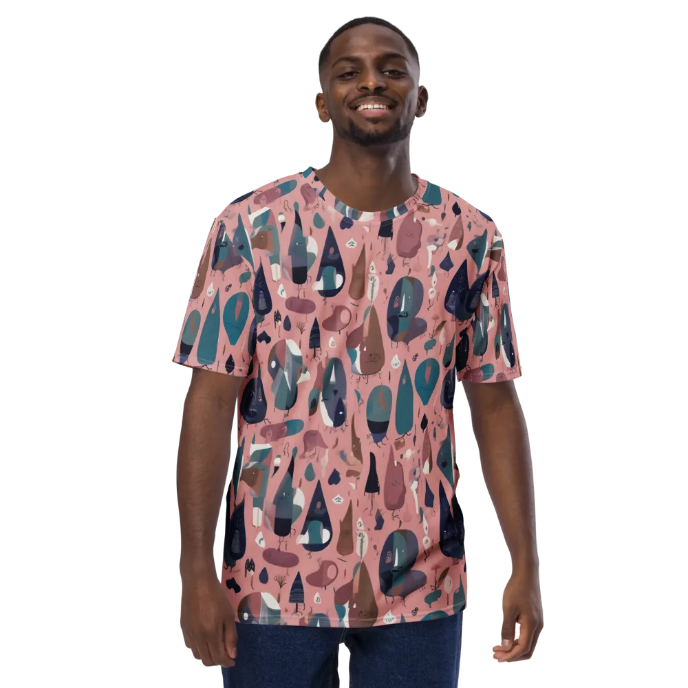 Rosy Oddbirds on Men's Crew Neck T-Shirt — Front