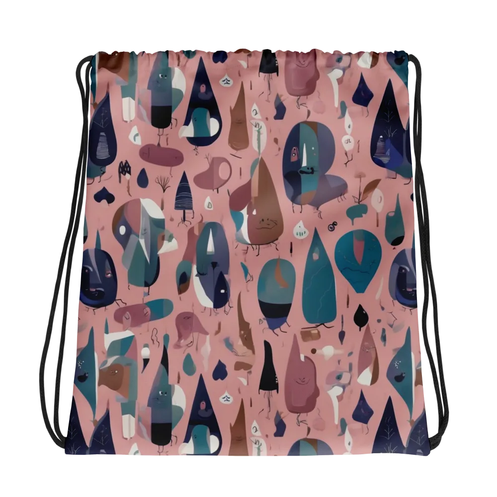Rosy Oddbirds on Drawstring Bag — Photo