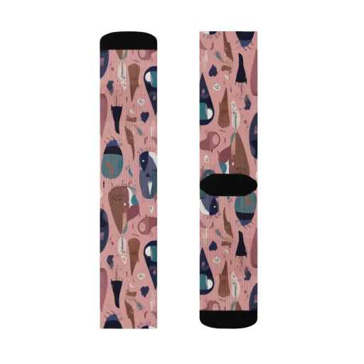 Rosy Oddbirds on a Socks