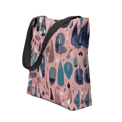 Rosy Oddbirds on a Tote Bag