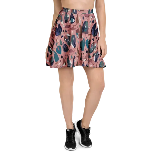 Rosy Oddbirds on a Skater Skirt