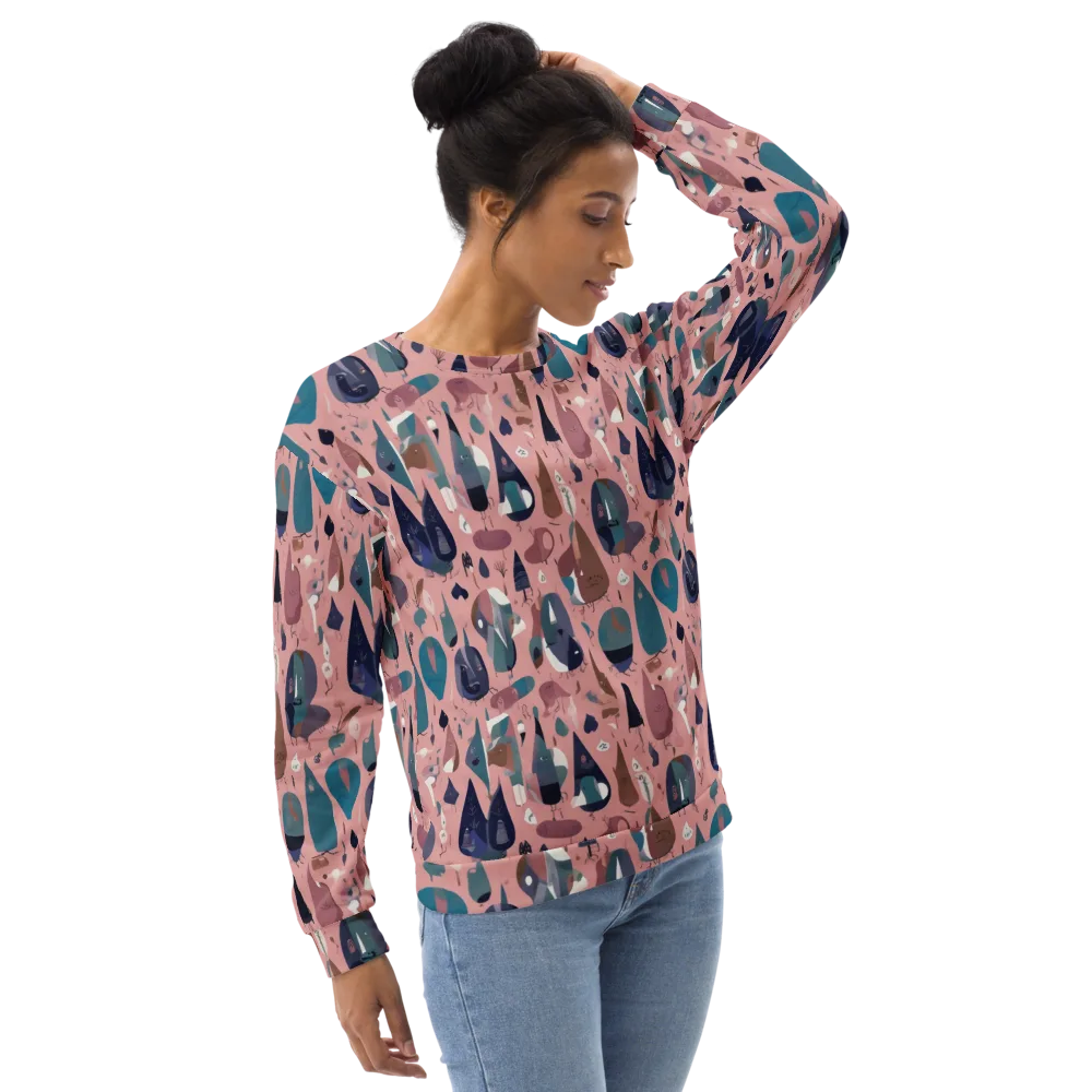 Rosy Oddbirds on Sweatshirt — Right Front