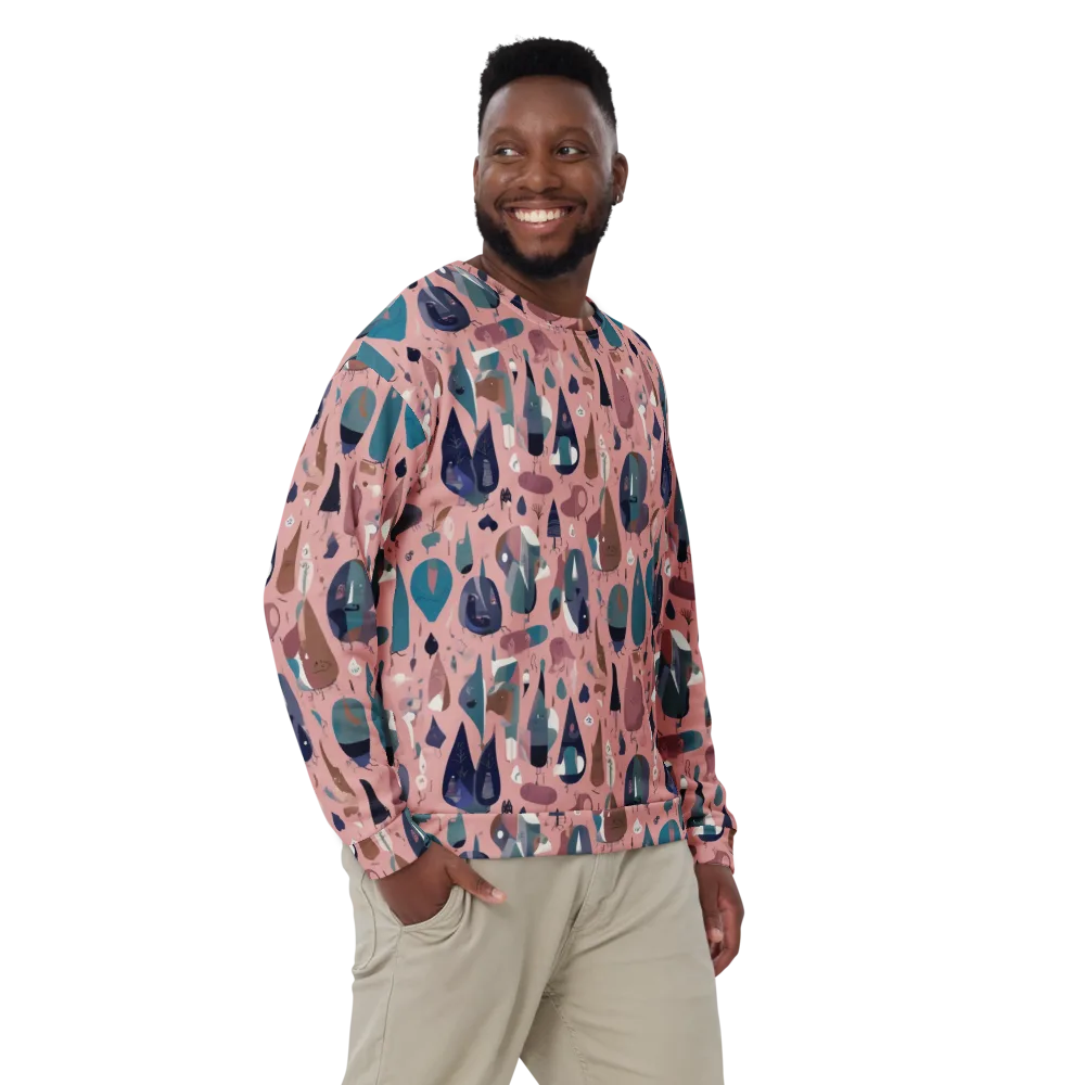 Rosy Oddbirds on Sweatshirt — Front