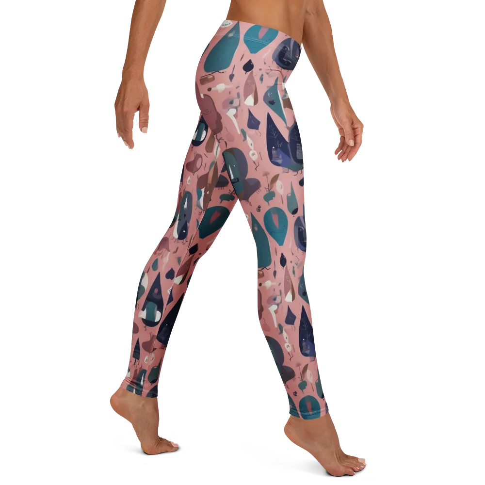 Rosy Oddbirds on Leggings — Right
