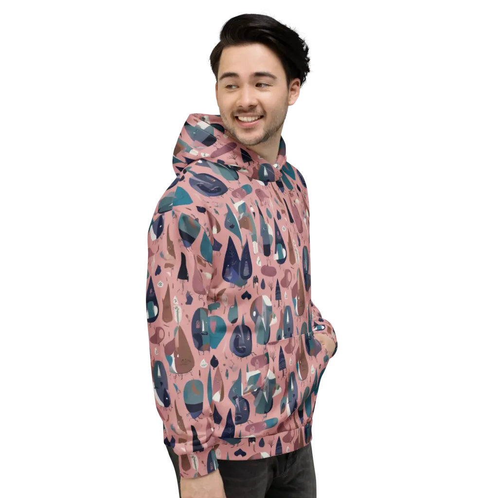 Rosy Oddbirds on Hoodie — Right