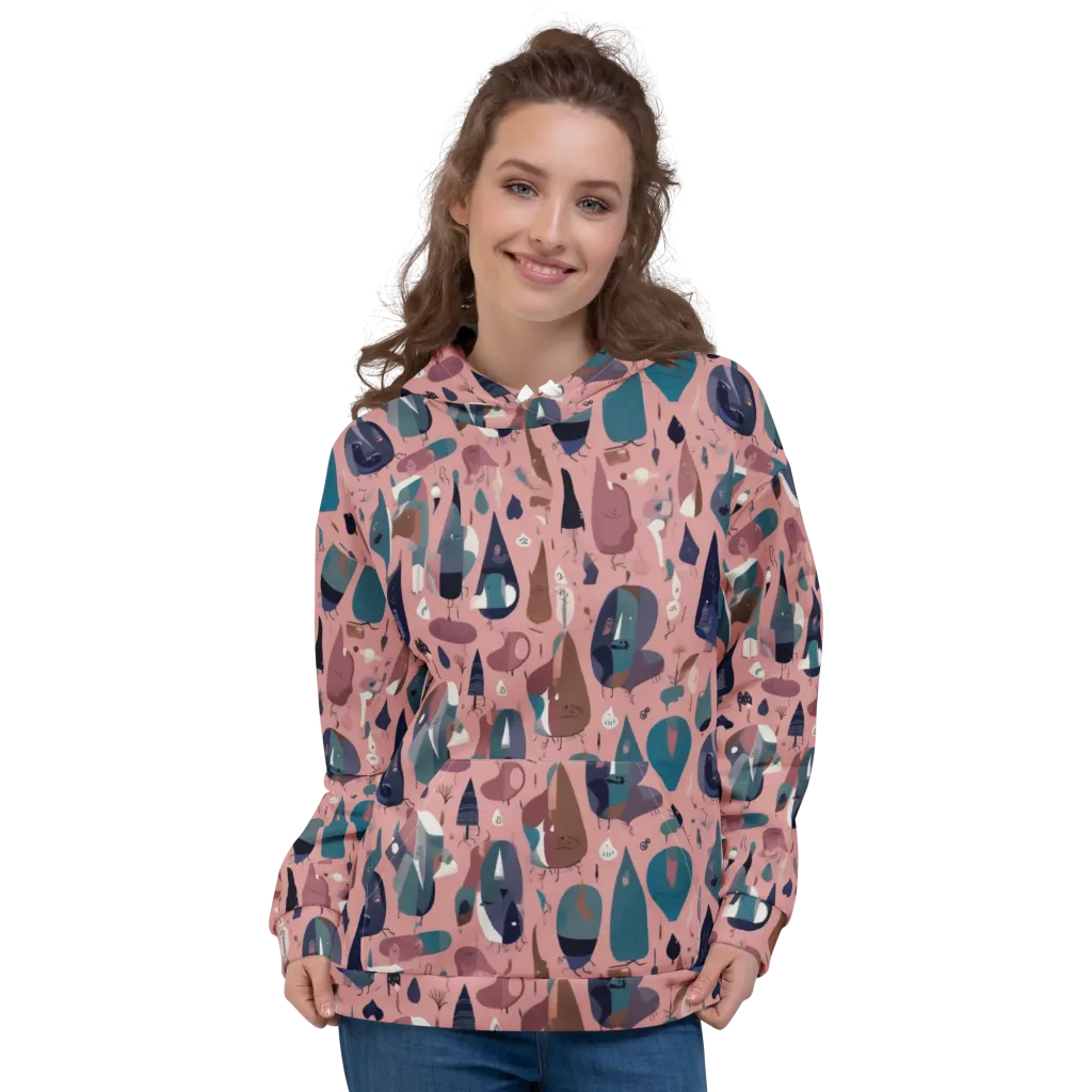 Rosy Oddbirds on Hoodie — Front