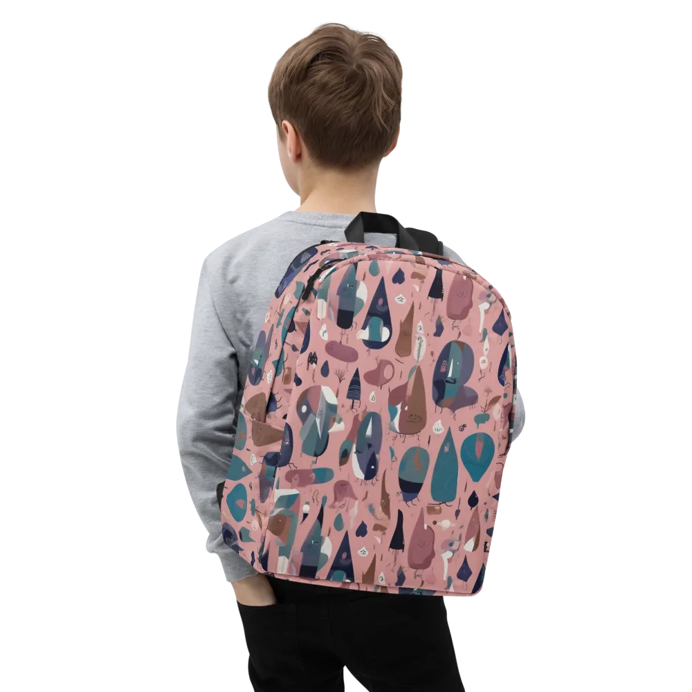 Rosy Oddbirds on Minimalist Backpack — Zoomed-in