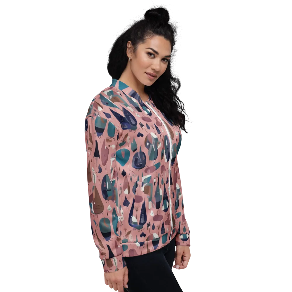 Rosy Oddbirds on Bomber Jacket — Right
