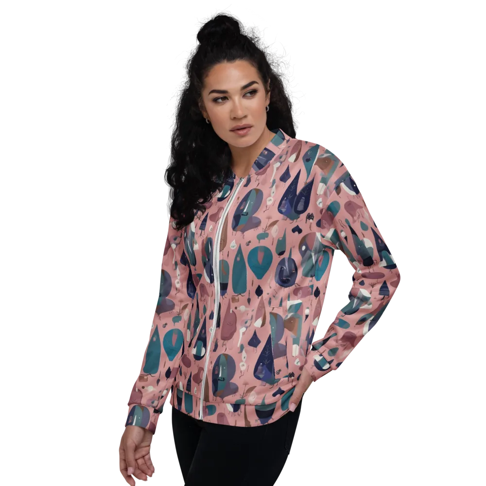 Rosy Oddbirds on Bomber Jacket — Left