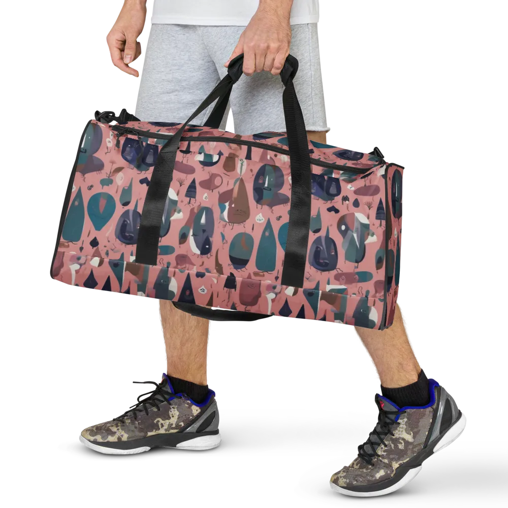 Rosy Oddbirds on Duffle Bag — Front