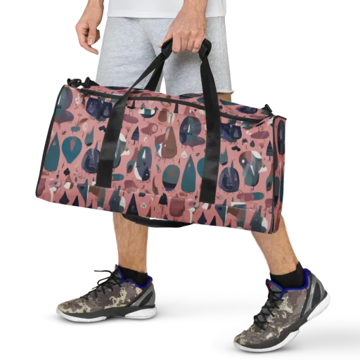 Rosy Oddbirds on a Duffle Bag