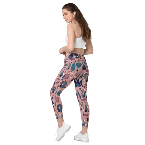 Rosy Oddbirds on a Leggings with Pockets