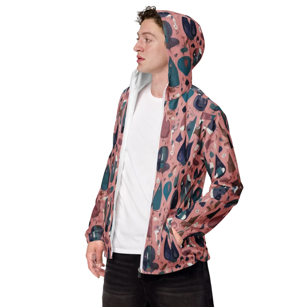 Rosy Oddbirds on Men's Windbreaker — Left Front
