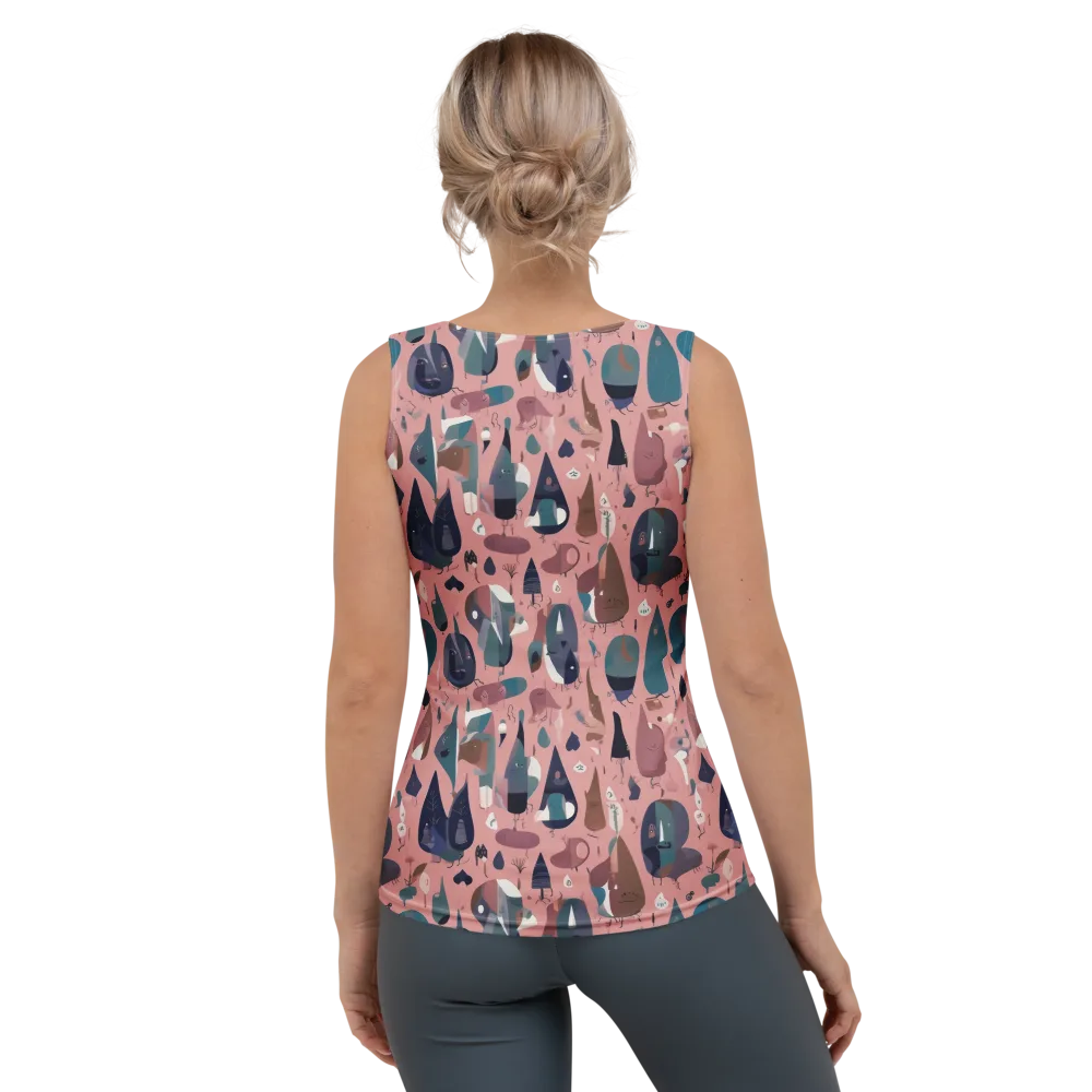 Rosy Oddbirds on Women's Tank Top — Back
