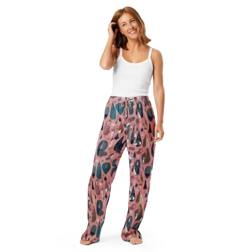 Rosy Oddbirds on a Women's Pajama Pants