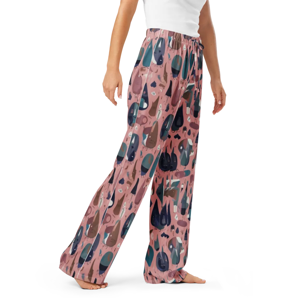 Rosy Oddbirds on Women's Pajama Pants — Right Front