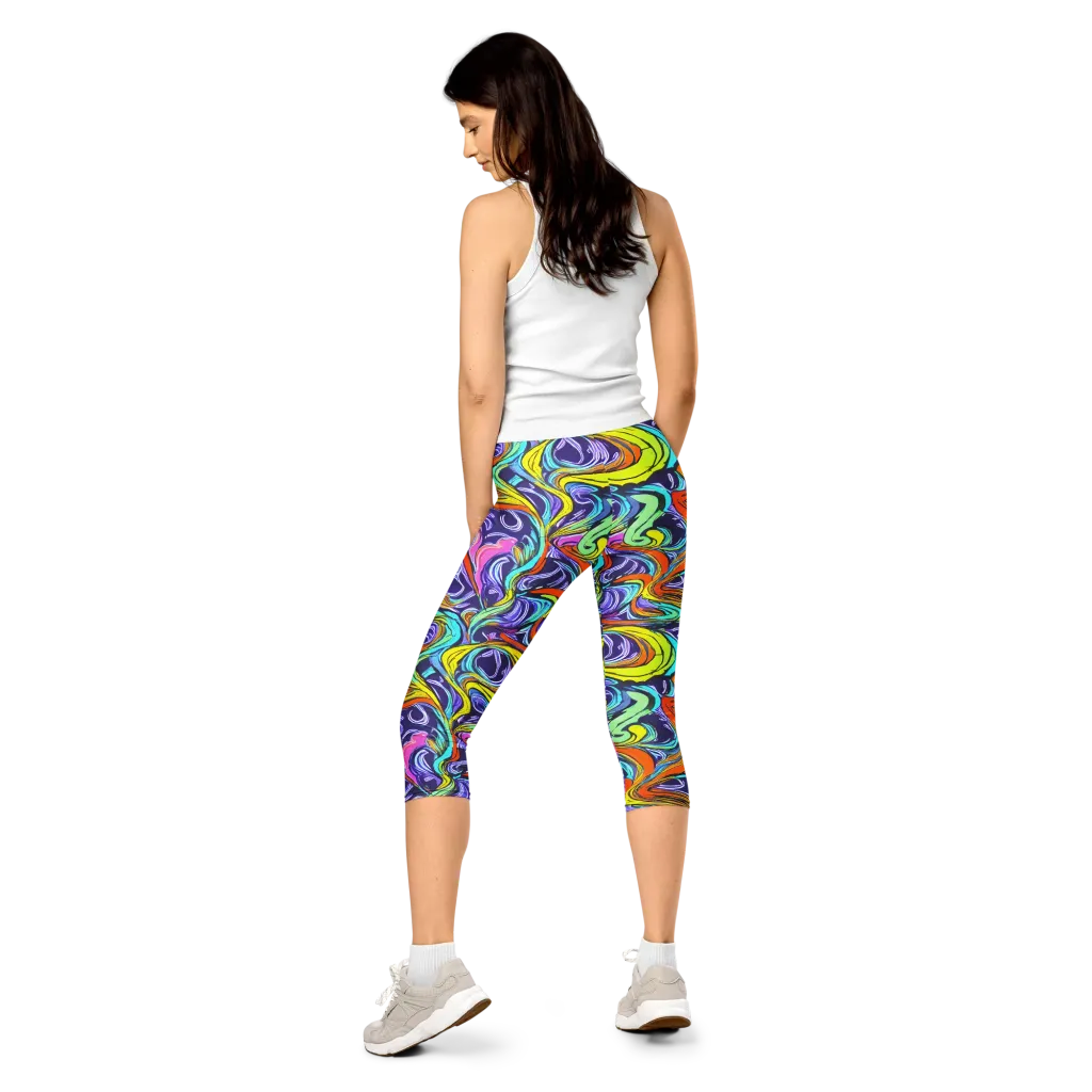 Flux Fantasia on Capri Leggings — Back