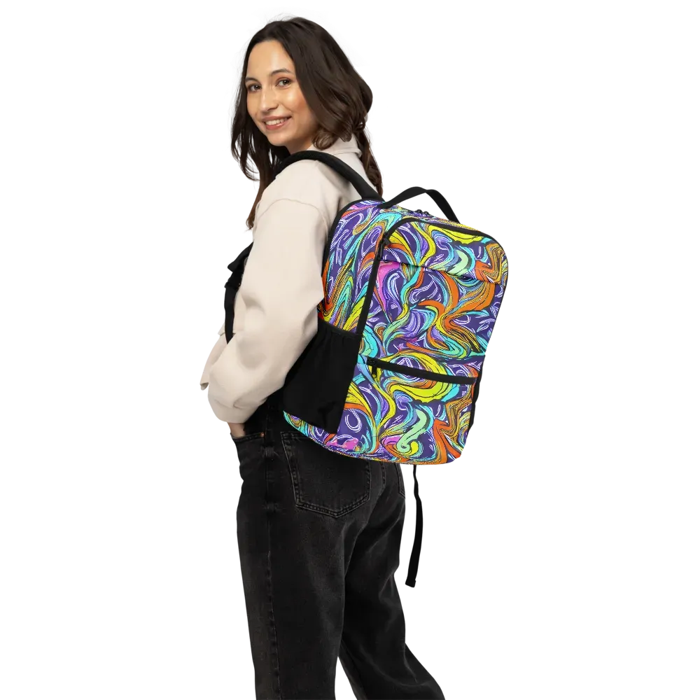 Flux Fantasia on Utility Backpack — Back