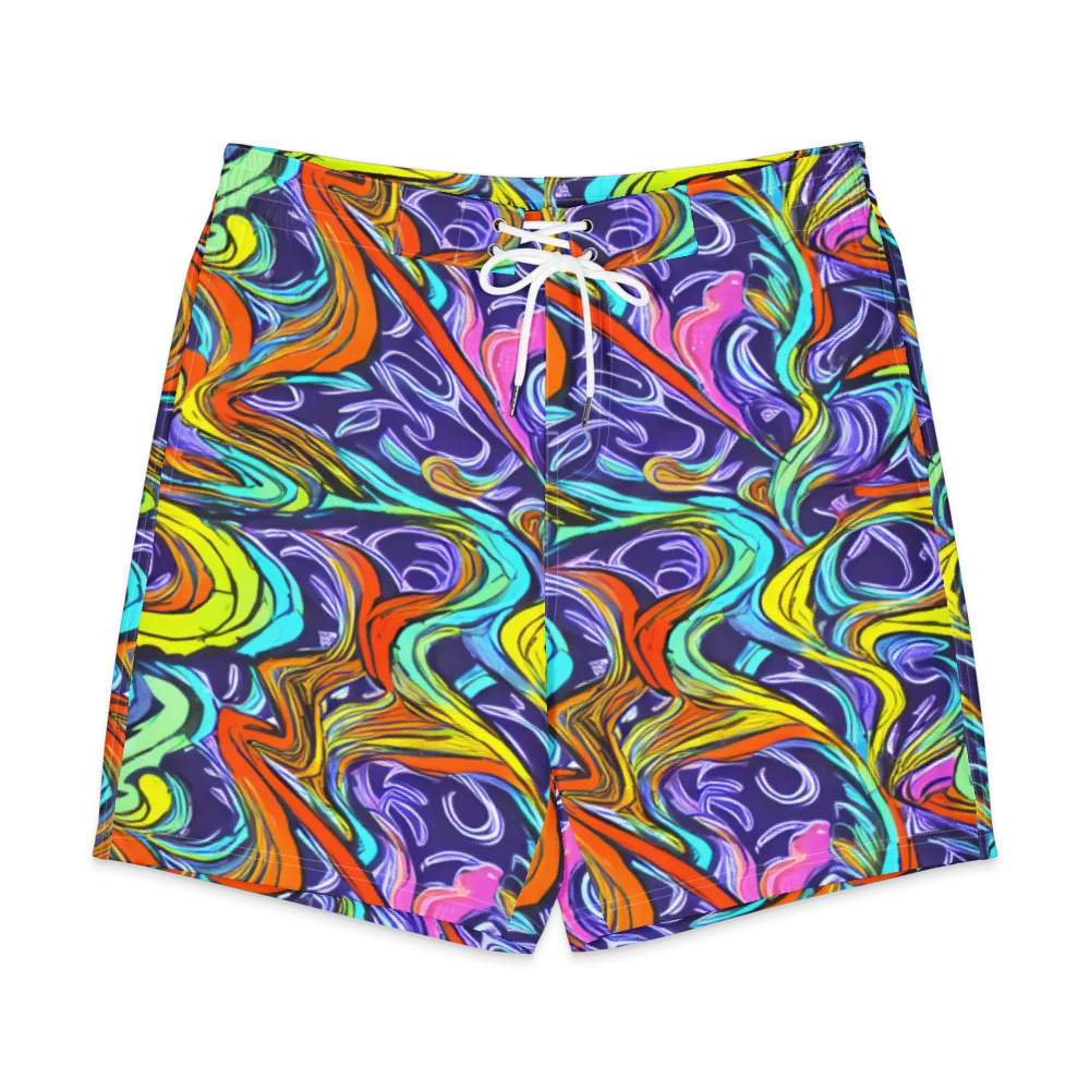 Flux Fantasia on Men's Board Shorts — Front