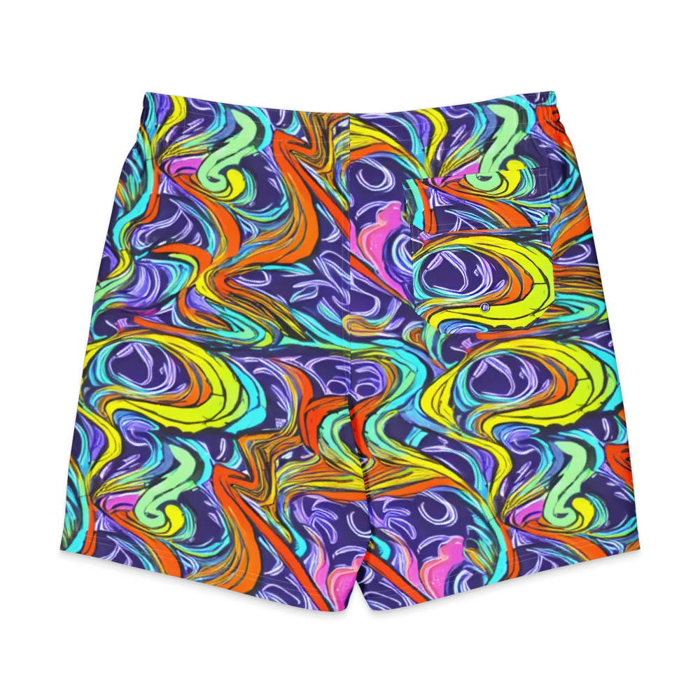 Flux Fantasia on Men's Board Shorts — Back