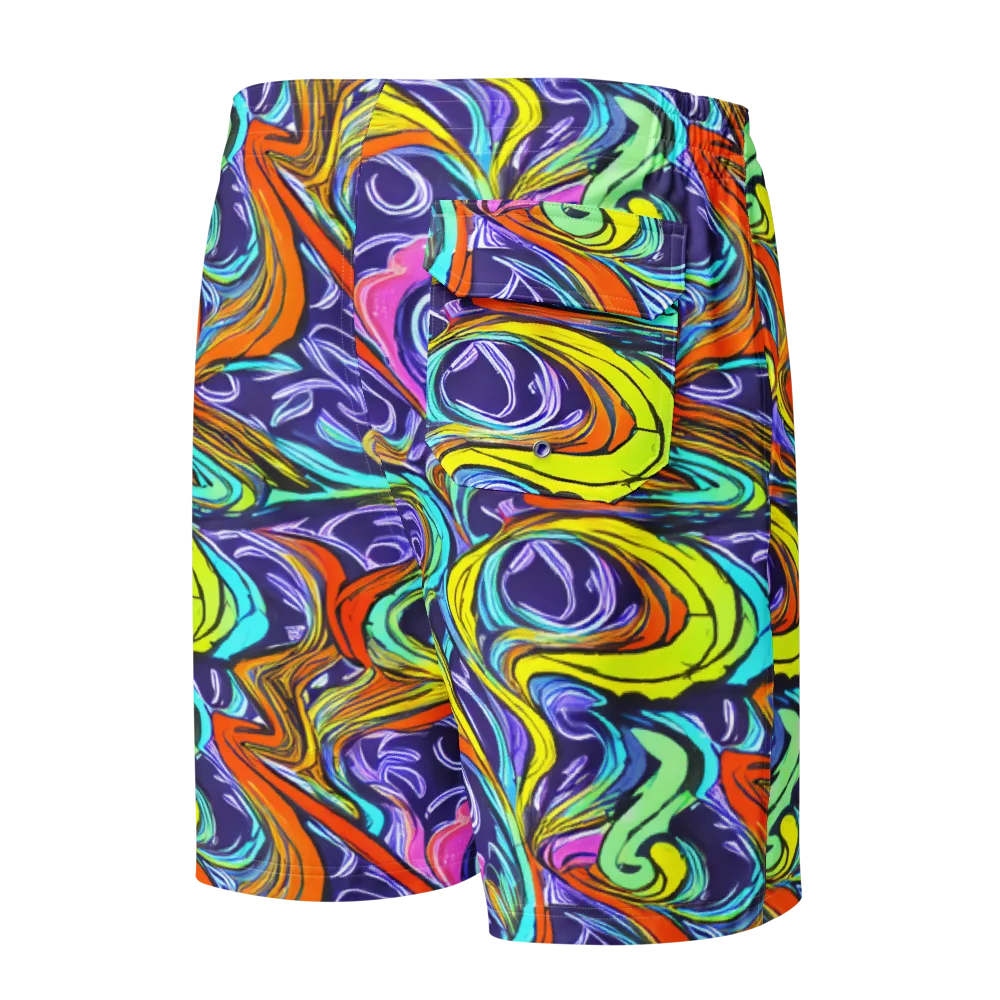 Flux Fantasia on Men's Board Shorts — Back