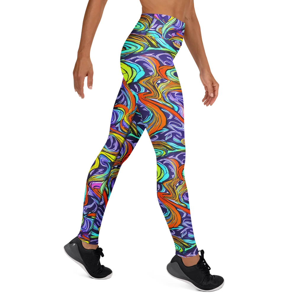 Flux Fantasia on Yoga Leggings — Right