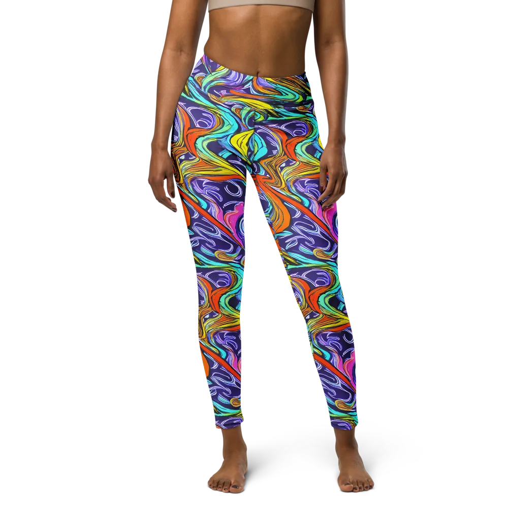 Flux Fantasia on Yoga Leggings — Front