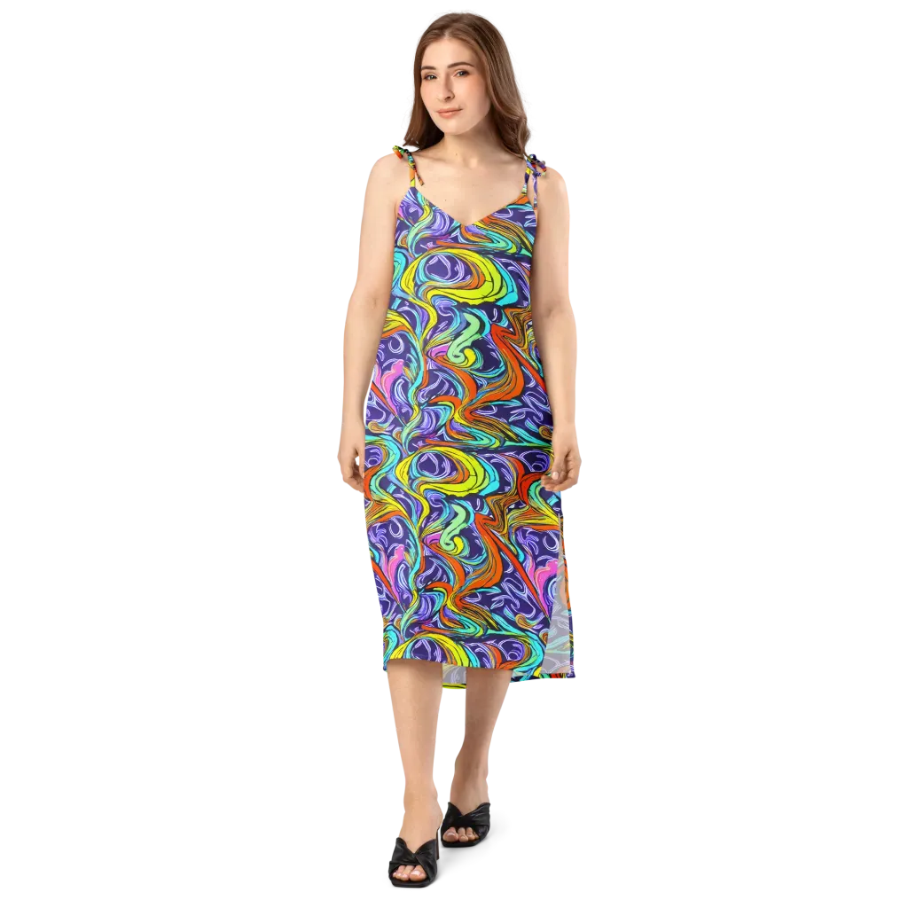 Flux Fantasia on Slip Dress — Front