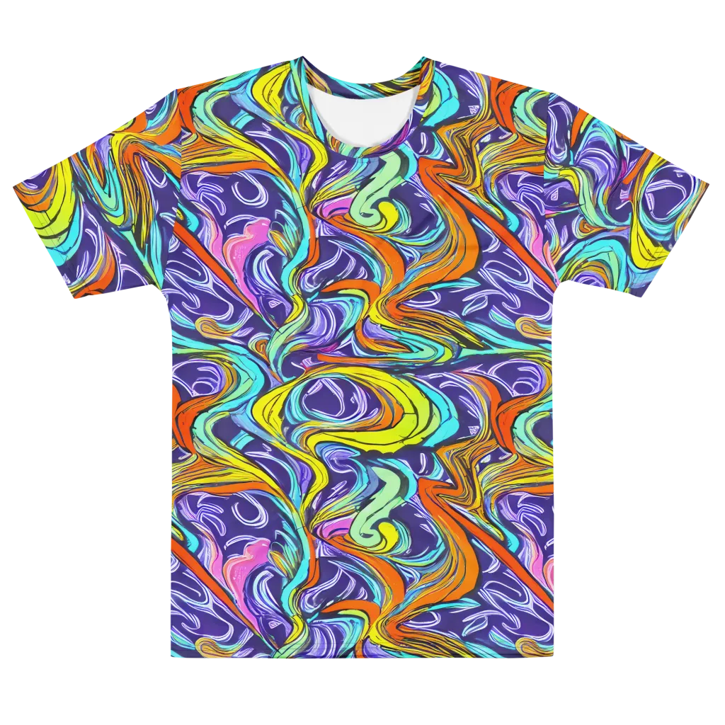 Flux Fantasia on Men's Cotton Crew Neck T-Shirt — Front