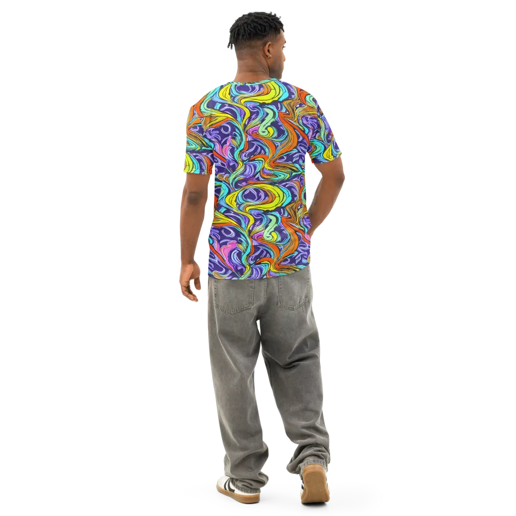 Flux Fantasia on Men's Cotton Crew Neck T-Shirt — Back