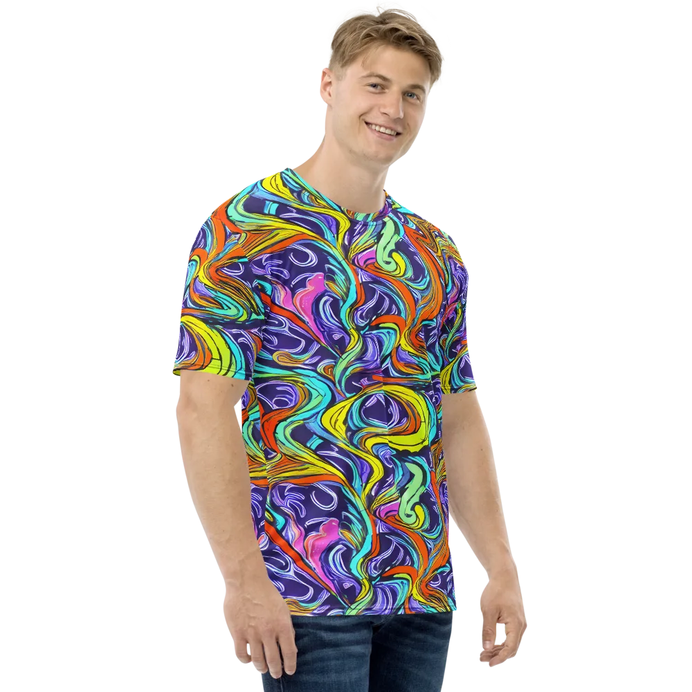Flux Fantasia on Men's Crew Neck T-Shirt — Right