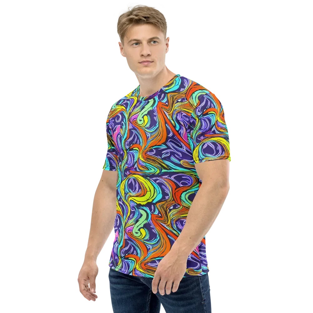 Flux Fantasia on Men's Crew Neck T-Shirt — Left