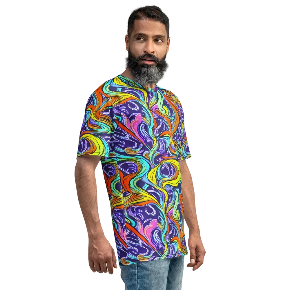 Flux Fantasia on Men's Crew Neck T-Shirt — Right