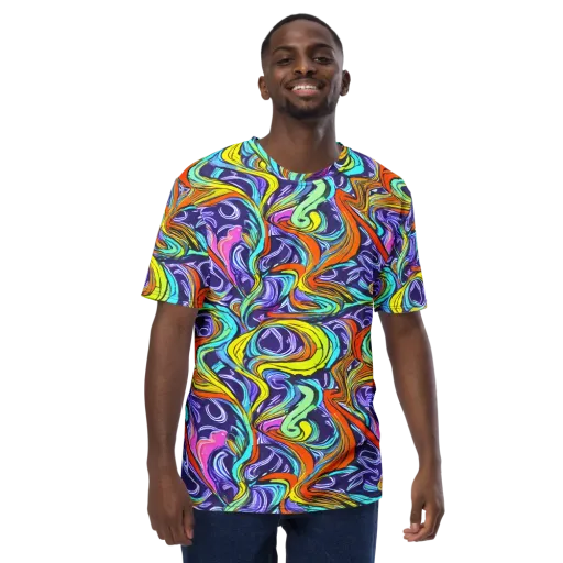 Flux Fantasia on a Men's Crew Neck T-Shirt